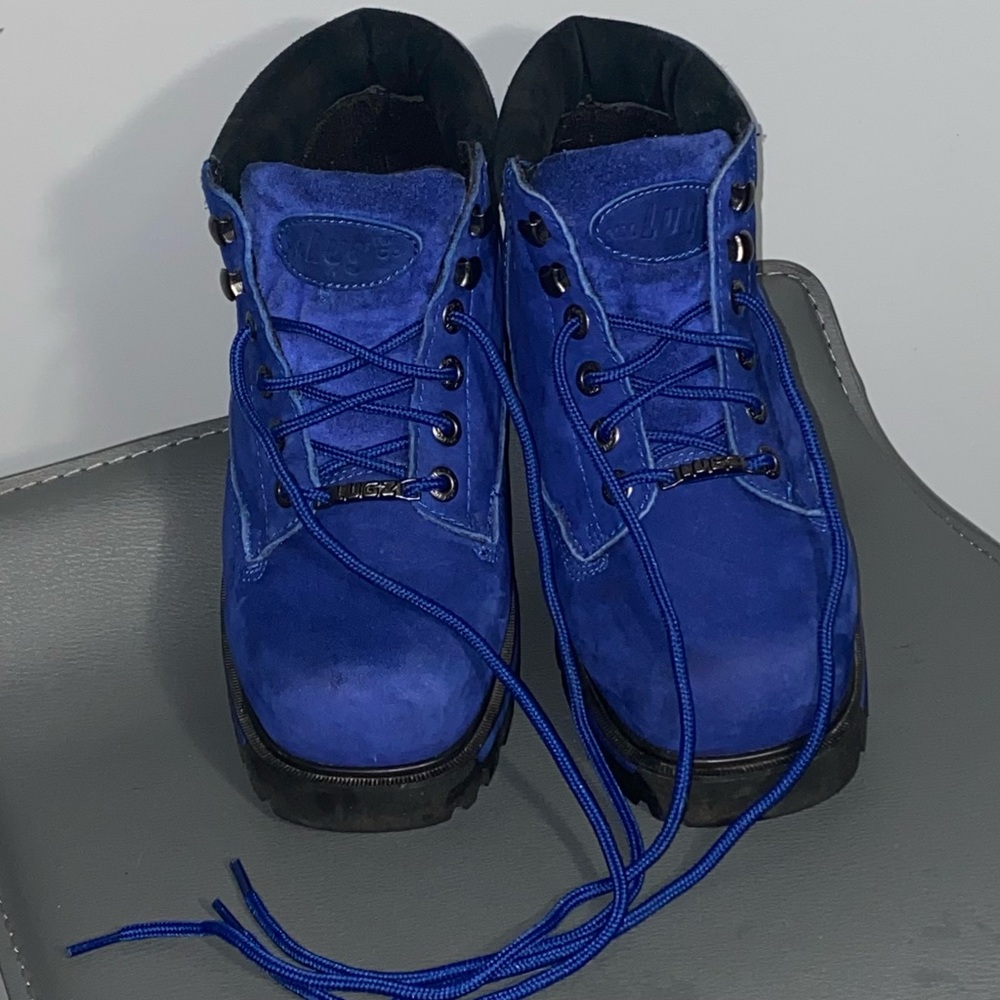 Rare Royal Blue Vintage Lugz Mantle Mid Chukka Boot!
